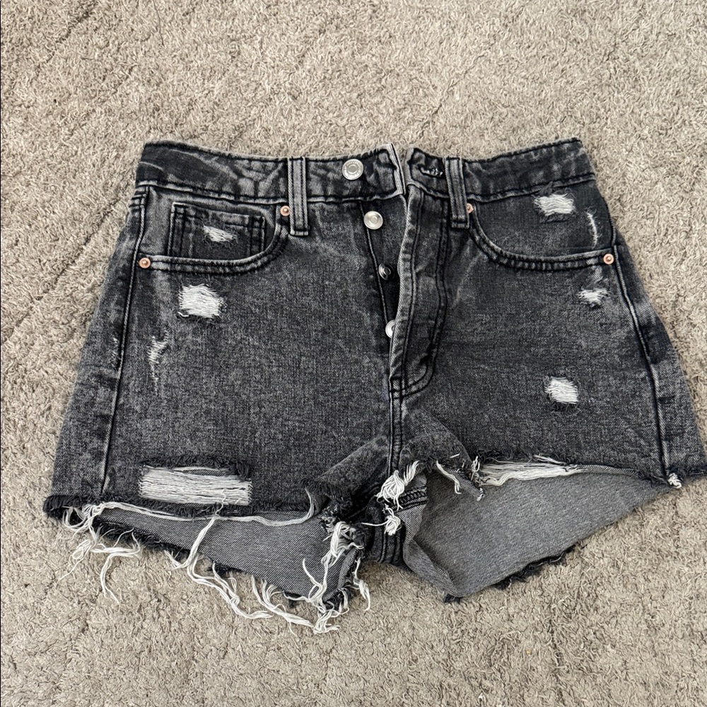 Wild Fable Charcoal Distressed Jean Shorts